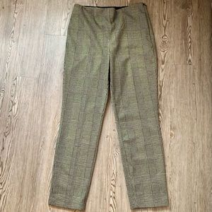 Cropped Plaid Business Pants